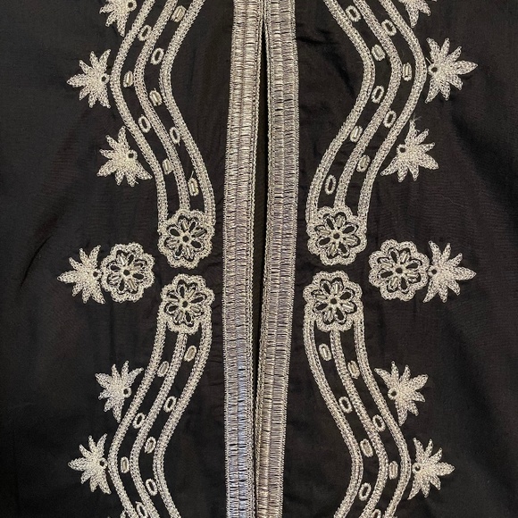 Vintage Boho Y2K Old Navy Black Silver Embroidered Skirt NWT - Picture 12 of 16